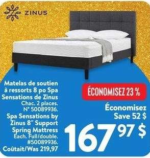 Spa Sensations by Zinus 8" Support Spring Mattress - Each. Full/double.
#50089936