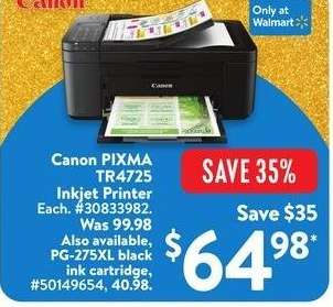 Canon Pixma TR4725 Inkjet Printer - Each. 30833982.