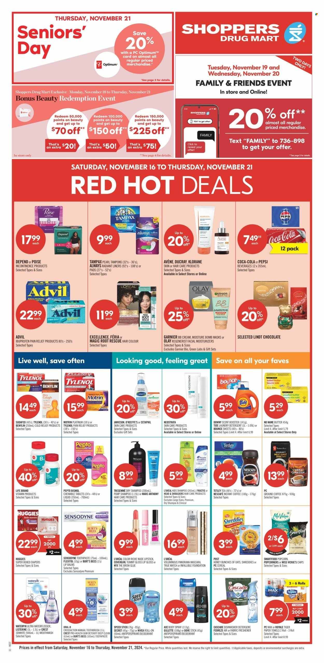 Shoppers Drug Mart flyer - November 16, 2024 - November 21, 2024. Page 1