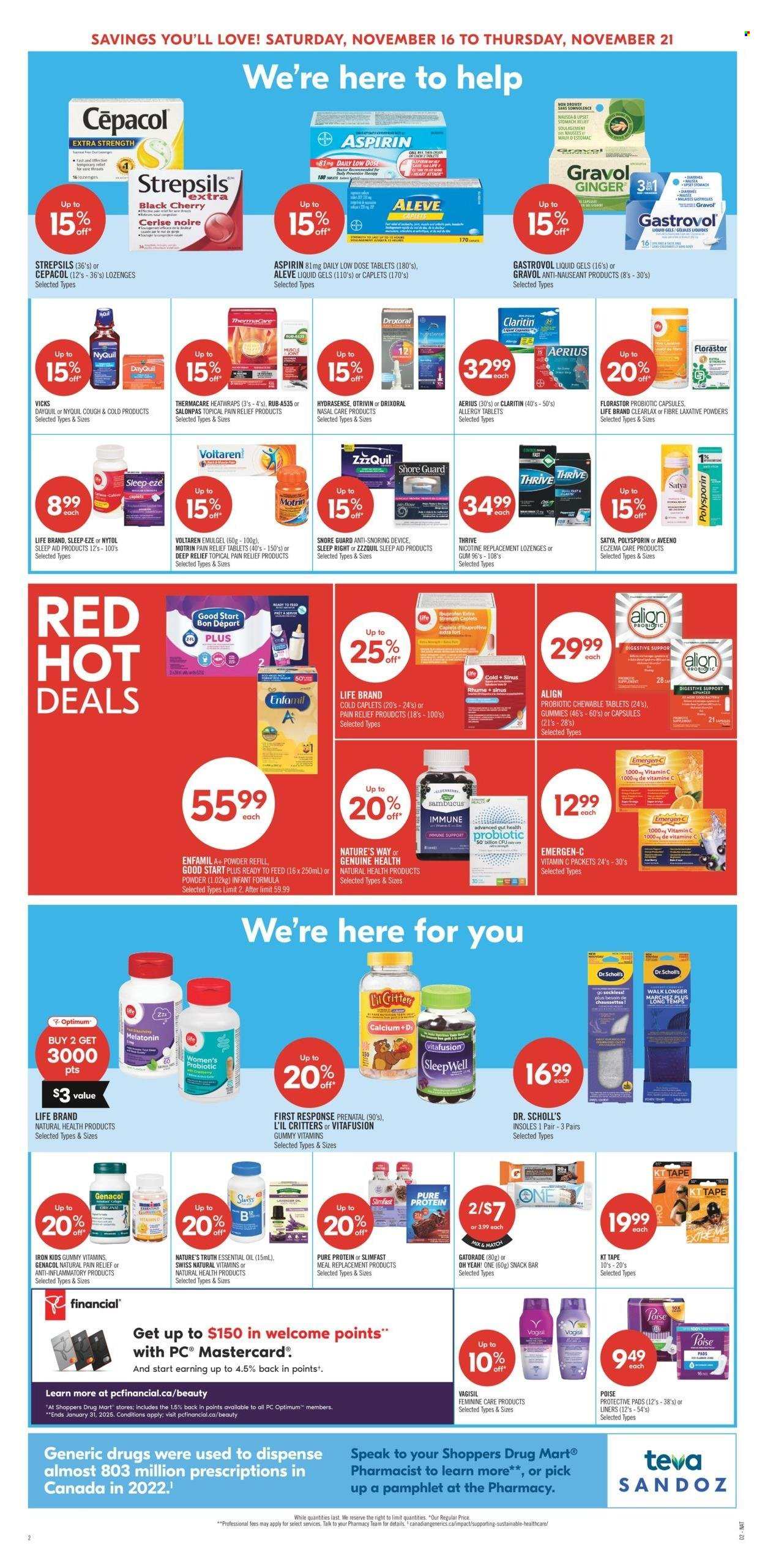 Shoppers Drug Mart flyer - November 16, 2024 - November 21, 2024. Page 1