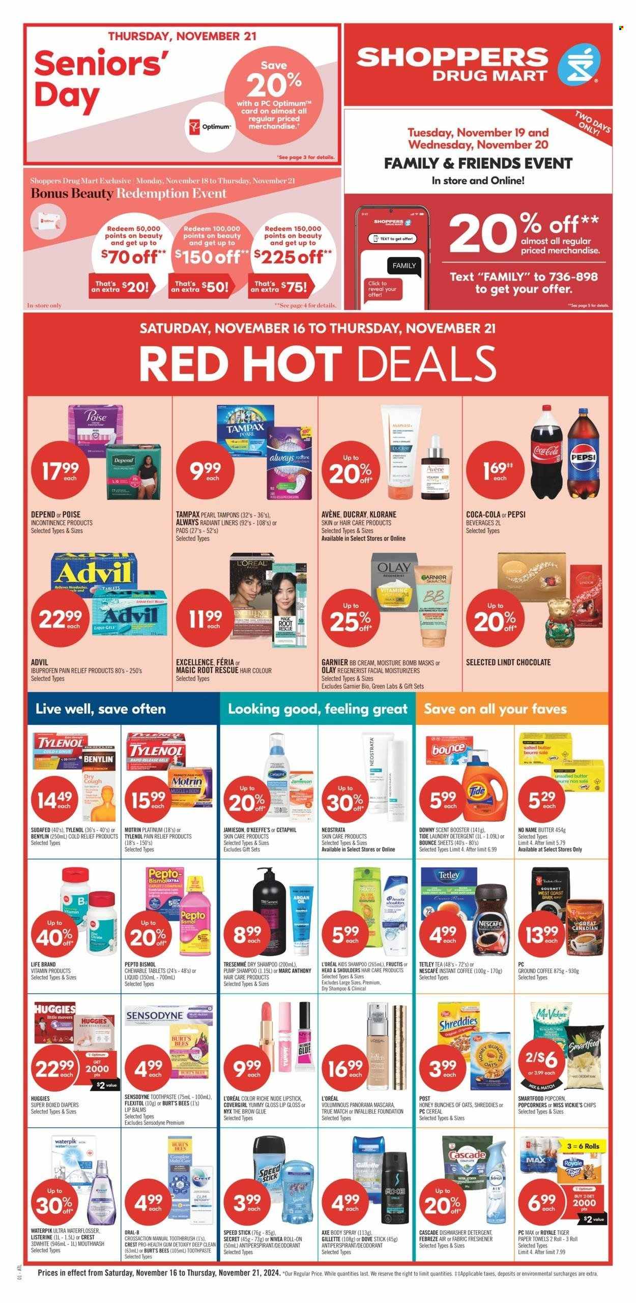 Shoppers Drug Mart flyer - November 16, 2024 - November 21, 2024. Page 1