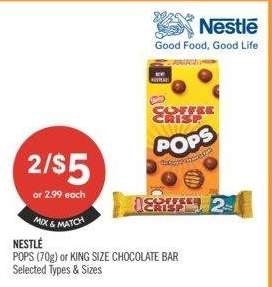 Nestle Pops 70g king size chocolate - Selected Types & Sizes