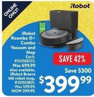 iRobot Roomba i5+ Combo Vacuum and Mop - Each. #50368313