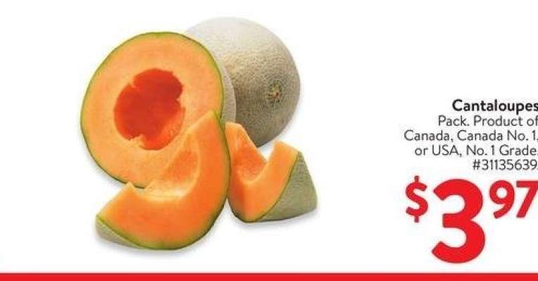 CANTALOUPE - Pack. Product of
Canada. Canada No.1
or USA. No.1 Grade
#31135639