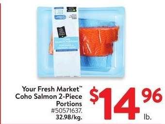 Your Fresh Market™ Coho Salmon 2-Piece Portions - #50571637