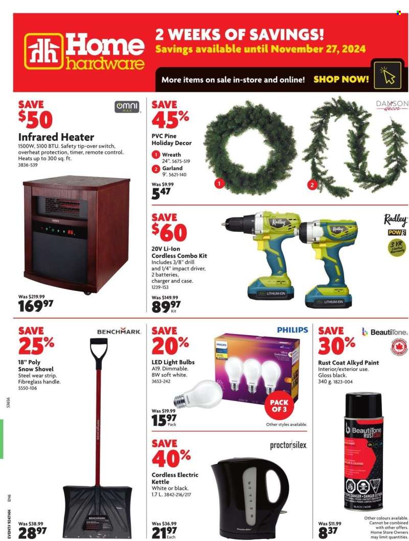 Home Hardware Flyer - November 21, 2024 - November 27, 2024.