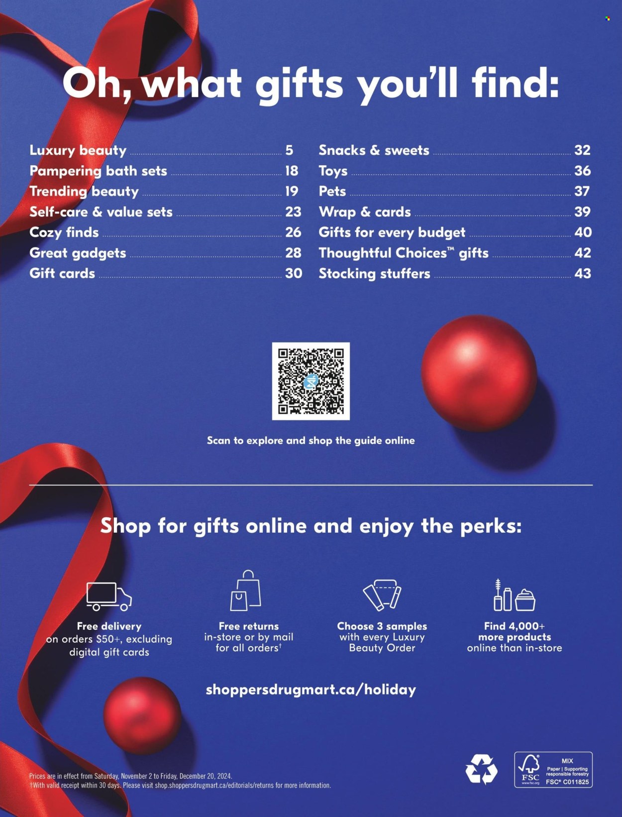 Shoppers Drug Mart flyer - November 23, 2024 - December 20, 2024. Page 1