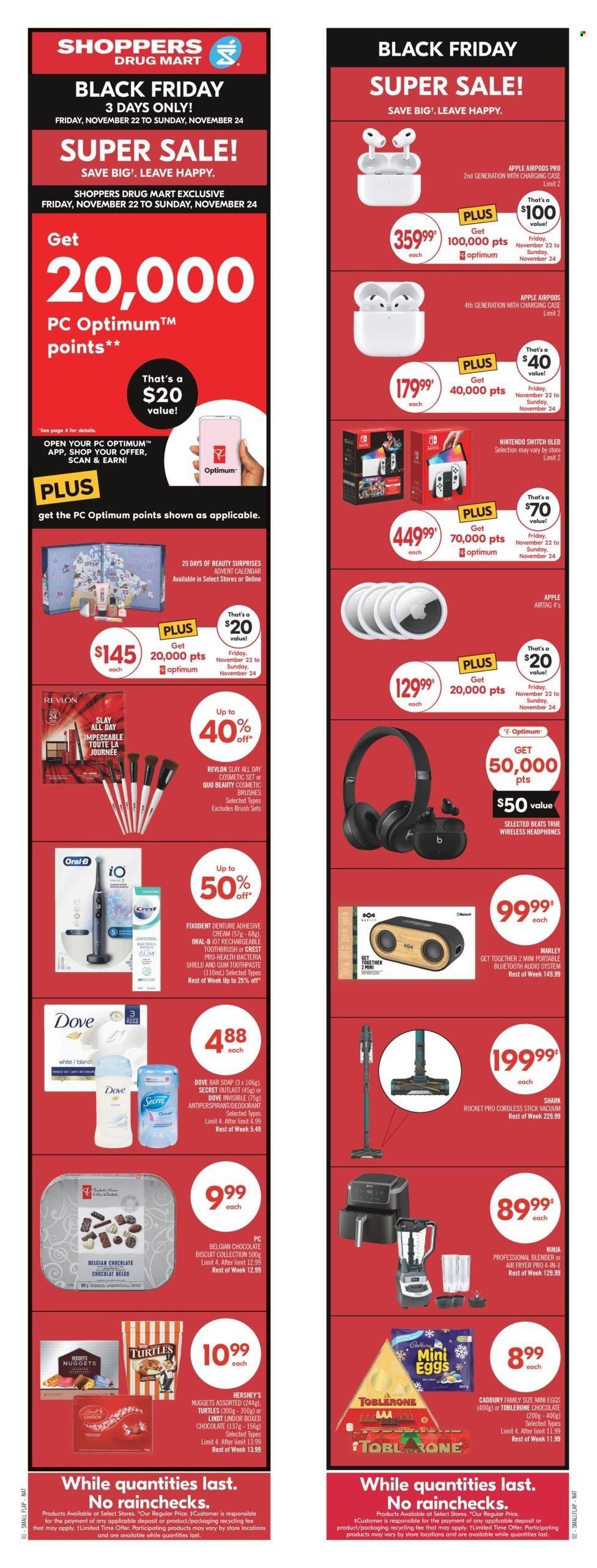 Shoppers Drug Mart flyer - November 22, 2024 - November 24, 2024. Page 1