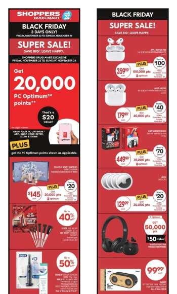 Shoppers Drug Mart Flyer - November 22, 2024 - November 24, 2024.