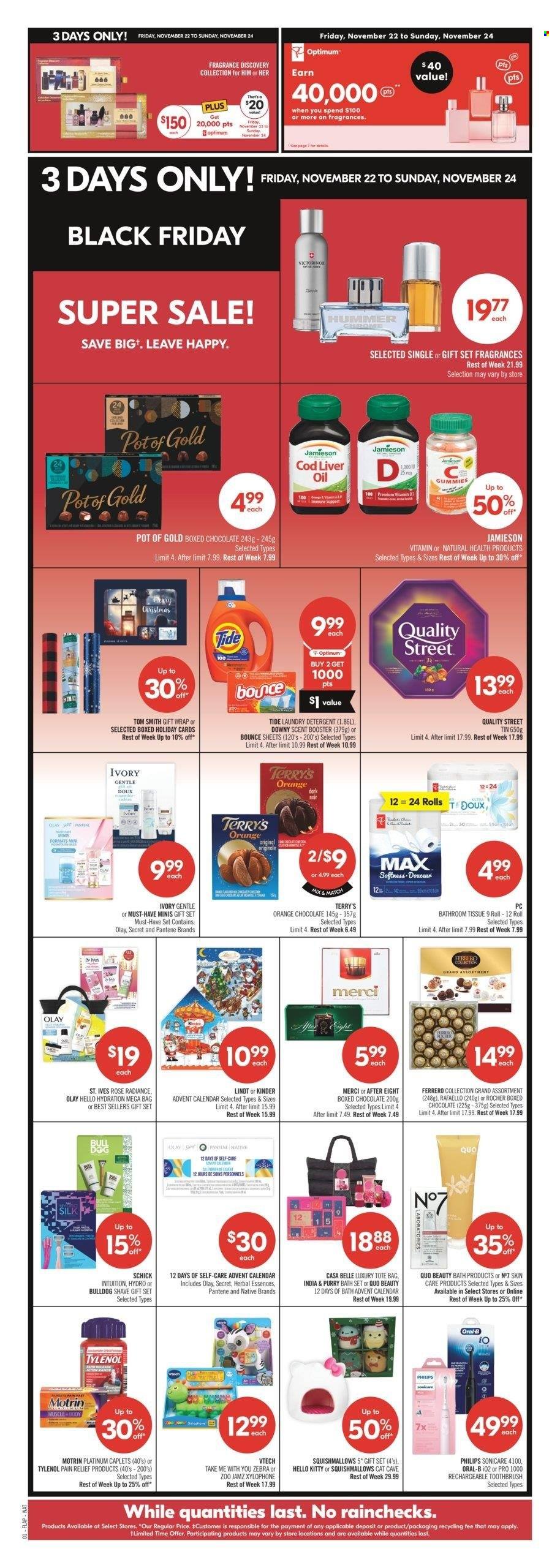 Shoppers Drug Mart flyer - November 22, 2024 - November 24, 2024. Page 1