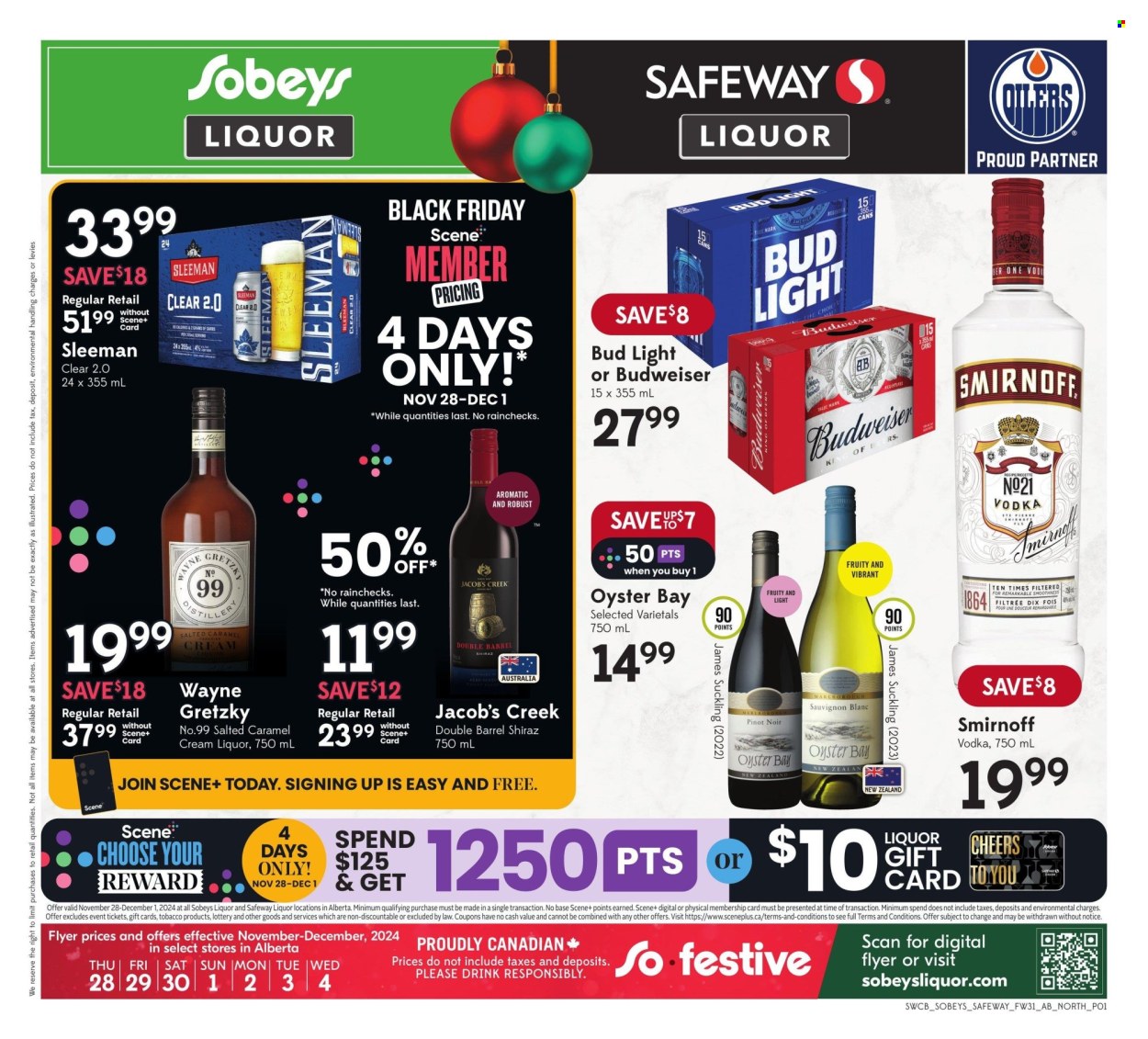 Sobeys Liquor flyer - November 28, 2024 - December 04, 2024. Page 1