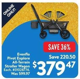 Evenflo Pivot Explore All-Terrain Stroller Wagon - Each. 31028774