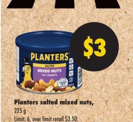 PLANTERS SALTED MIXED NUTS, 225 g