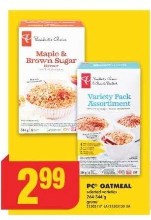 PC® OATMEAL, 264-344 g - selected varieties
gruau