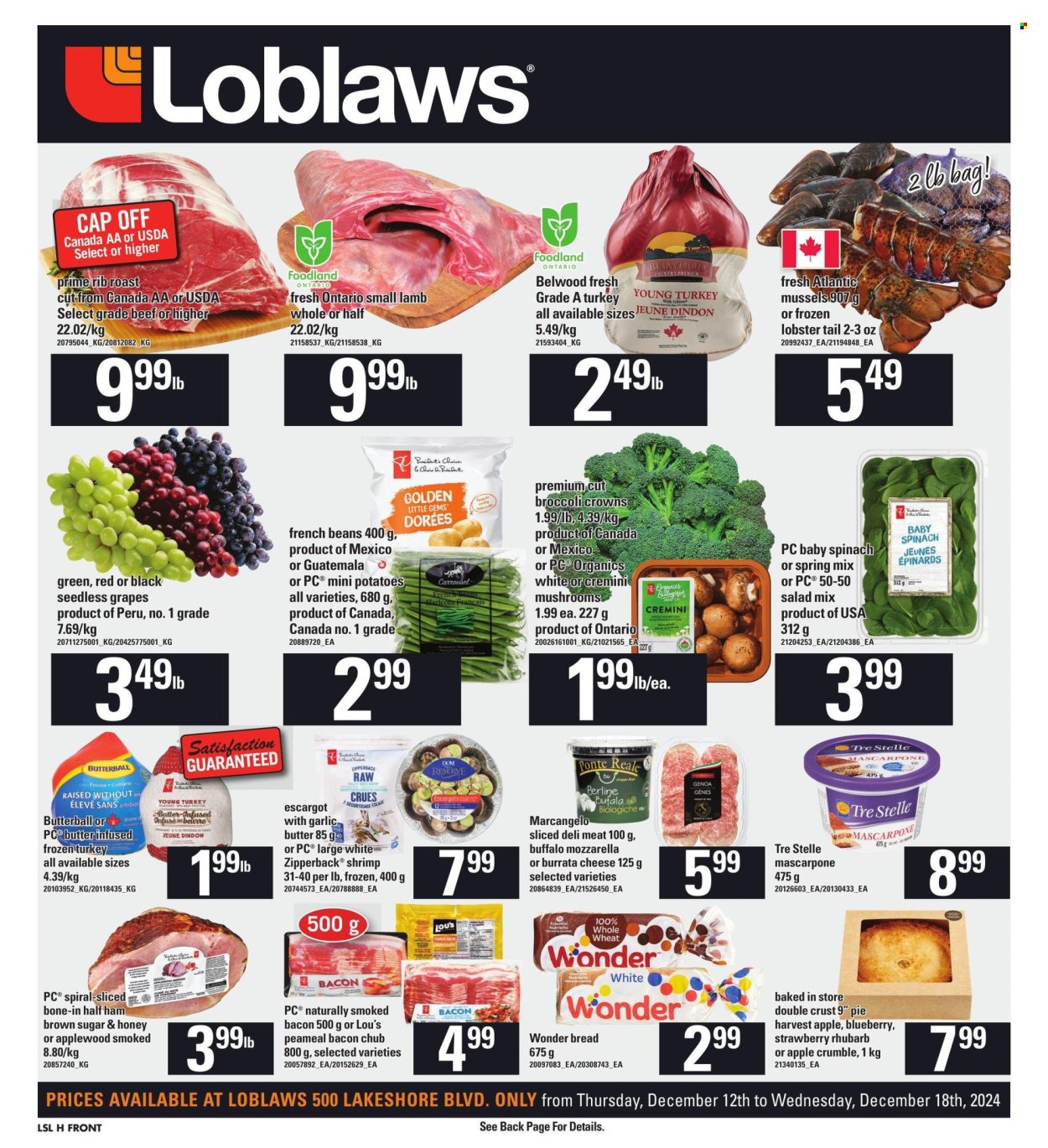 Loblaws flyer - December 12, 2024 - December 18, 2024. Page 1