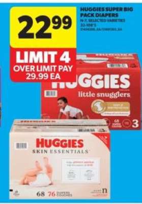 HUGGIES SUPER BIG PACK DIAPERS