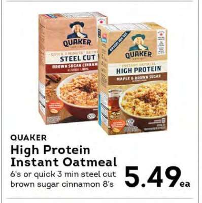 Quaker High Protein Instant Oatmeal