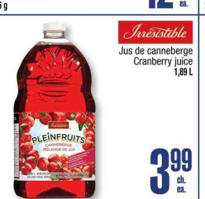 Jus de canneberge / Cranberry juice