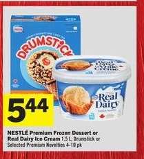 NESTLÉ Premium Frozen Dessert or Real Dairy Ice Cream