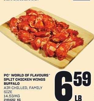 PC® World of Flavours™ Split Chicken Wings Buffalo