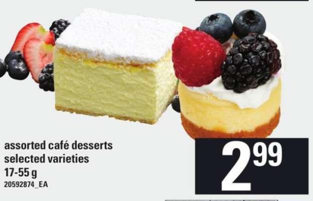 assorted café desserts