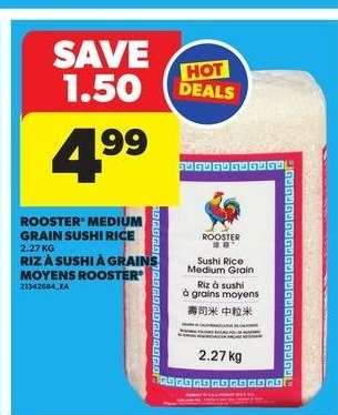 ROOSTER® MEDIUM GRAIN SUSHI RICE