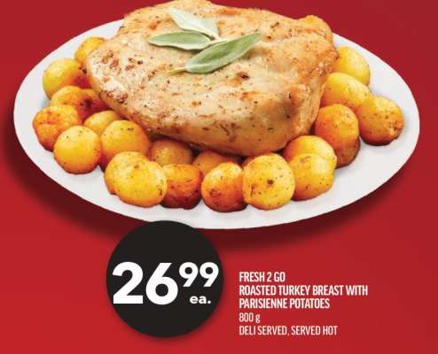 FRESH 2 GO ROASTED TURKEY BREAST WITH PARISIENNE POTATOES