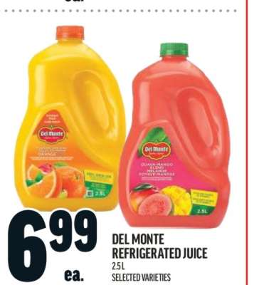 DEL MONTE REFRIGERATED JUICE