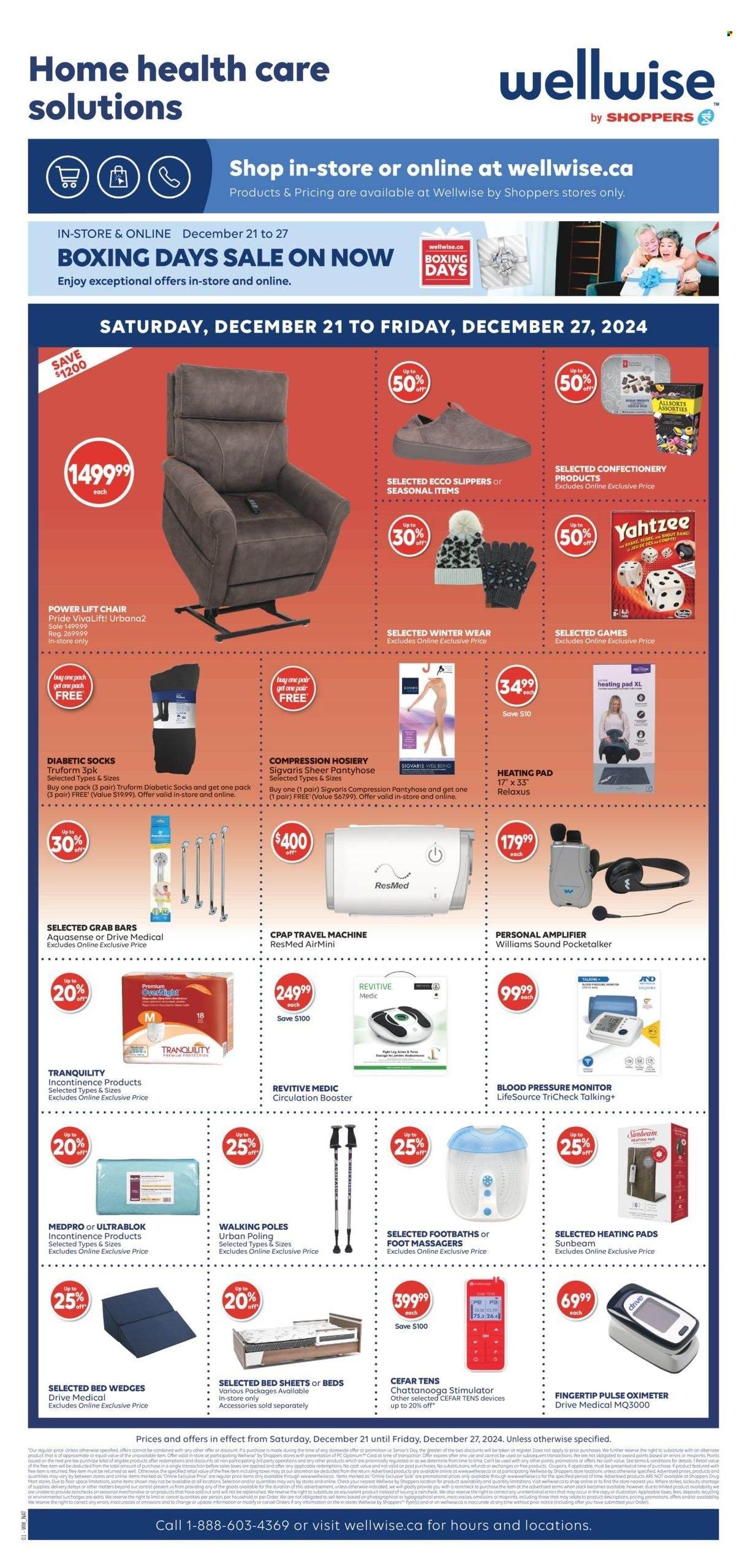 Shoppers Drug Mart flyer - December 21, 2024 - December 26, 2024. Page 1