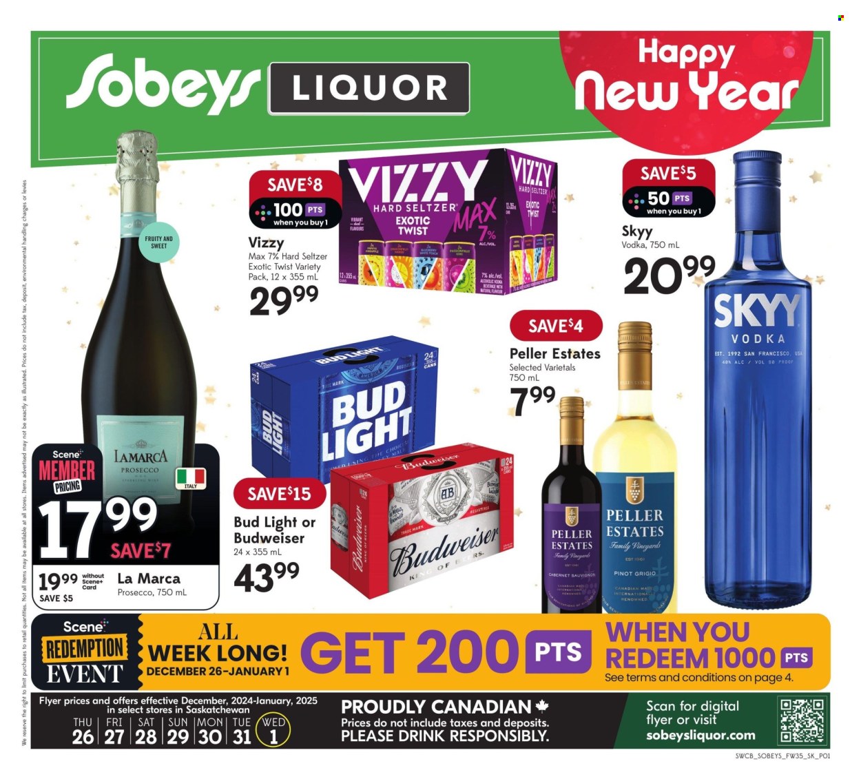 Sobeys Liquor flyer - December 26, 2024 - January 01, 2025. Page 1