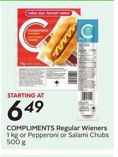 COMPLIMENTS Regular Wieners