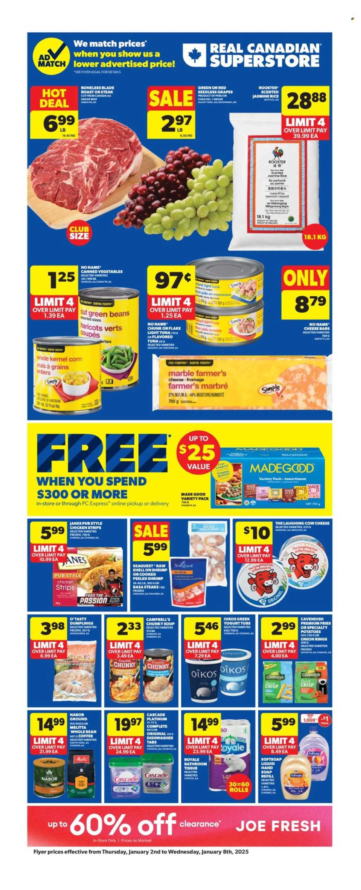 Real Canadian Superstore flyer - January 02, 2025 - January 08, 2025. Page 1