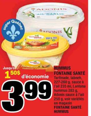 Hummus Fontaine Santé