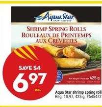 Aqua Star shrimp spring rolls