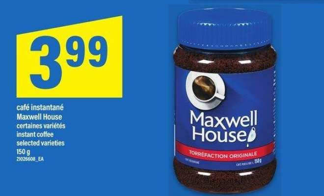 CAFÉ INSTANTANÉ MAXWELL HOUSE - certaines variétés

instant coffee
selected varieties
150 g