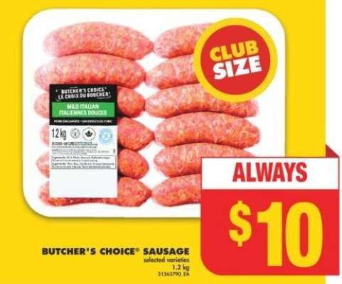 BUTCHER'S CHOICE® SAUSAGE, 1.2 kg - selected varieties