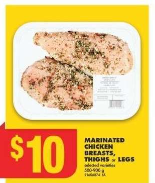 MARINATED CHICKEN BREASTS, THIGHS or LEGS - selected varieties 500-900 g