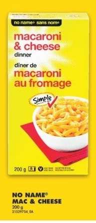 NO NAME® MAC & CHEESE, 200 g