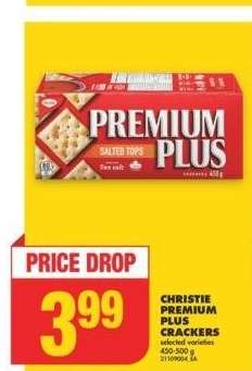 CHRISTIE PREMIUM PLUS CRACKERS, 450/500 g - selected varieties