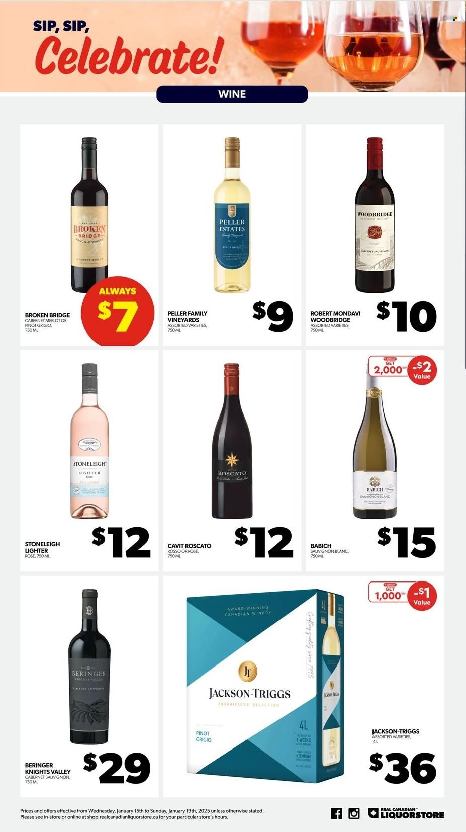 Real Canadian Liquorstore flyer - January 15, 2025 - January 19, 2025. Page 1