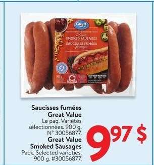 Great Value Smoked Sausages