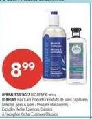 HERBAL ESSENCES BIO RENEW or REPURE Hair Care Products