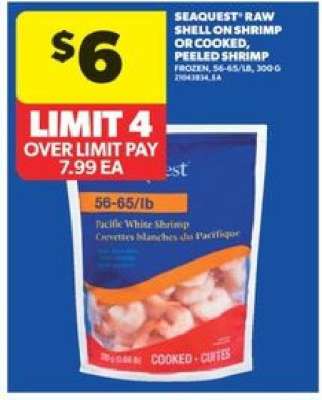 Seaquest Raw Shell On Shrimp or Cooked, Peeled Shrimp