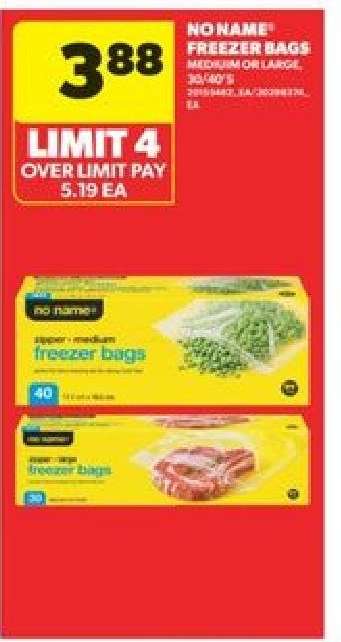 No Name Freezer Bags