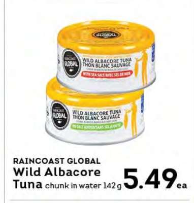 RAINCOAST GLOBAL Wild Albacore Tuna