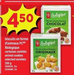 BISCUITS EN FORME D'ANIMAUX PCMD BIOLOGIQUE, 250 G - Certaines variétés 

animal cookies selected varieties