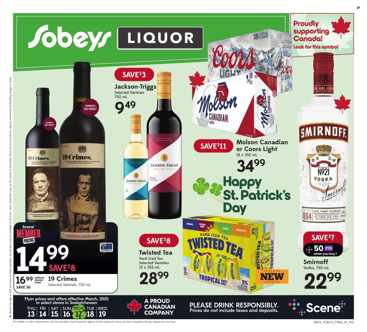 Sobeys Liquor flyer - March 13, 2025 - March 19, 2025. Page 1