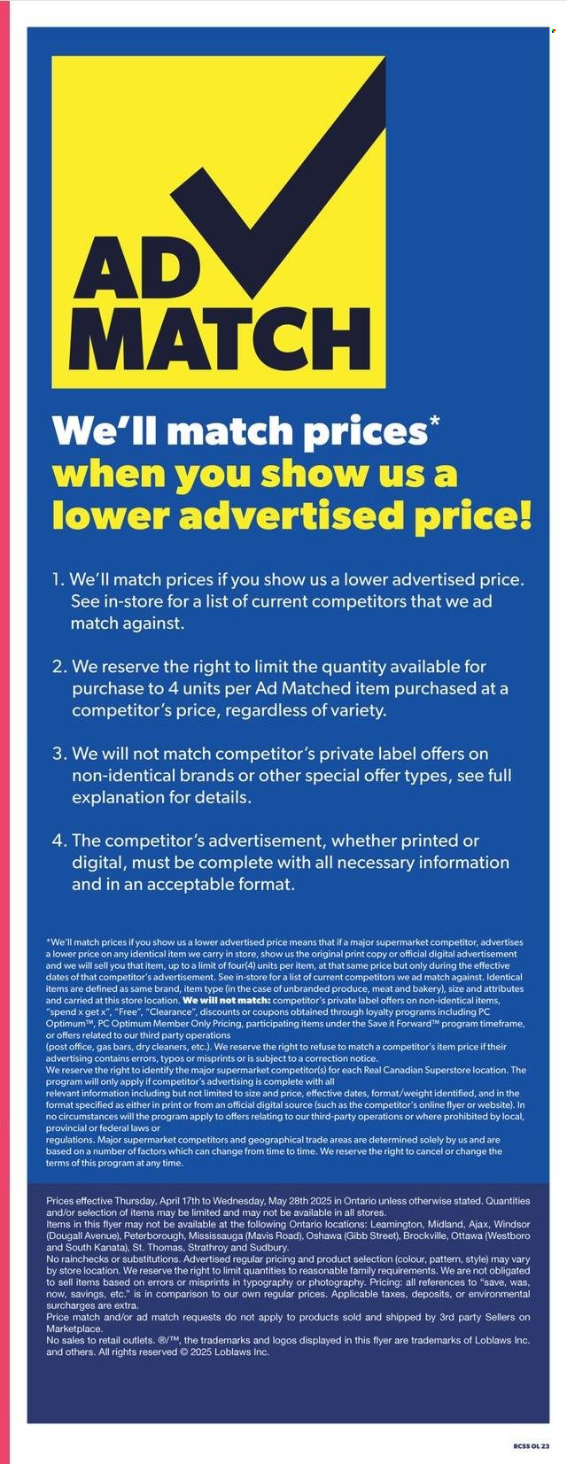 Real Canadian Superstore flyer - April 17, 2025 - May 28, 2025. Page 1