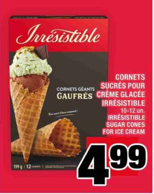 Cornets Sucrés pour Crème Glacée Irrésistible