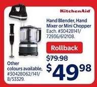 KitchenAid Hand Blender, Hand Mixer or Mini Chopper